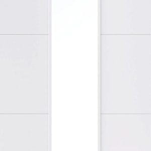 Internal White Primed Santandor (CLEAR GLASS) Semi Solid Core Door