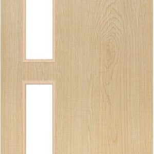 Flush Ash D07 Glazed FD30 44mm Pre-Finished Fire Door - DE