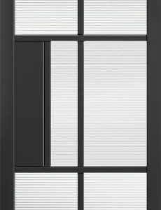 Internal Civic Black (REEDED GLASS) Pre-finished Door