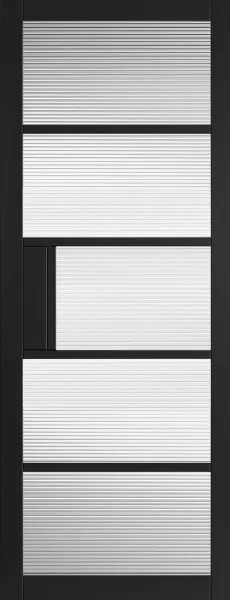 Internal Metro Black (REEDED GLASS) Pre-Finished Door