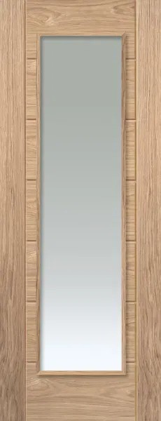 Internal Palomino Oak Un-Finished (CLEAR GLASS) Door