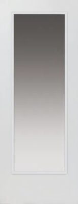 Internal Pattern 10 White Primed (CLEAR GLASS) FD30 44mm Fire door
