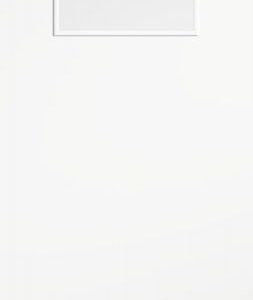 Flush White 1G Primed (CLEAR GLASS) FD30 44mm Fire Door