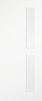 Flush White 16G Primed (CLEAR GLASS) FD30 44mm Fire Door