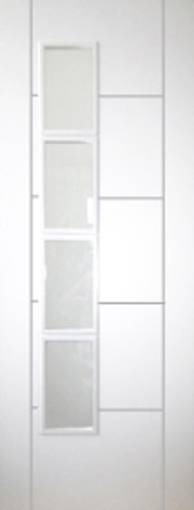 Internal White Primed Vancouver 4L (OBSCURE GLASS) Door