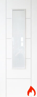 Internal White Primed Trend/Vancouver 1 Light OBSCURE GLASS FD30 44mm Door