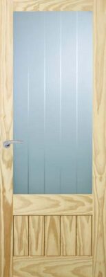 Internal Clear Pine Country Half Light (OBSCURE GLASS CLEAR LINES) Door