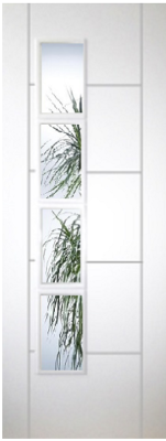 White Primed  Vancouver 4 Light - Offset Clear Glass.