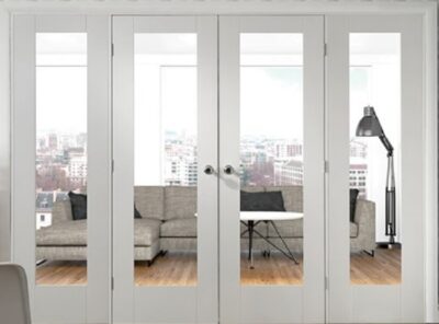 Easi - Frame with White Primed Pattern 10 (CLEAR GLASS) Doors and Side Panels -  XL