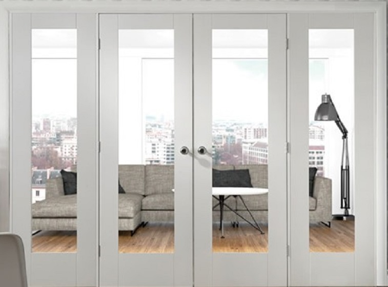 Easi - Frame with White Primed Pattern 10 (CLEAR GLASS) Doors and Side Panels - XL