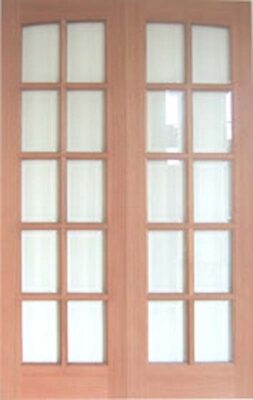 Hardwood GTP Swept Top with Clear Bevelled Glass - Rebated - DF