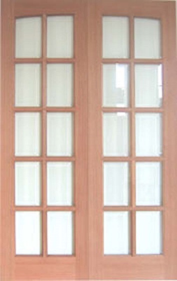 Hardwood GTP Swept Top with Clear Bevelled Glass - Rebated - DF