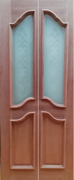 Hardwood Richelieu Glazed Pair Rebated