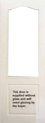 Internal White Primed Classic 1L Un-glazed (No Glass) Woodgrain Door
