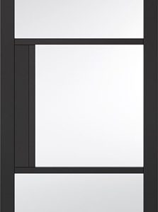 Internal Tribeca 3L Black Pre-Finished (CLEAR GLASS) Door