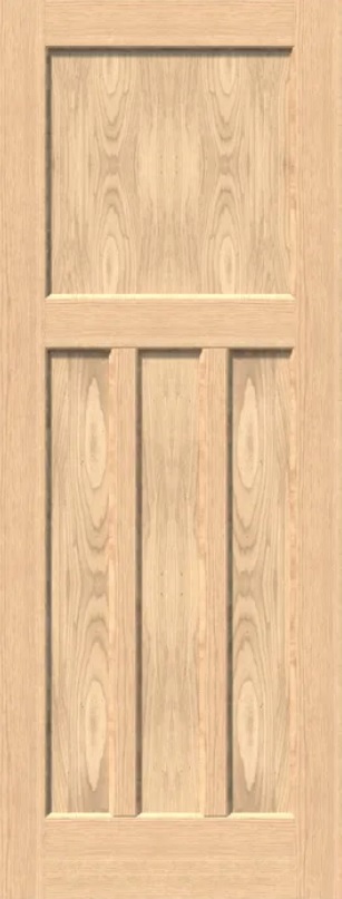 External Hemlock 1930'S 4 Panel Unfinished Door