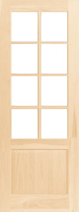 External Hemlock Georgian Style Panel Unfinished Door