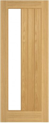 Internal Oak Ely 1SL (CLEAR GLASS) Pre-Finished Door