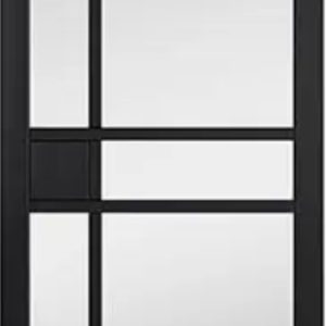 Internal City Black (CLEAR GLASS) Pre-Finished Door
