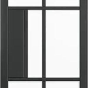 Internal Civic Black (CLEAR GLASS) Pre-finished Door