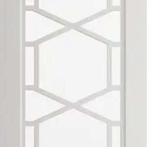 Internal White Primed Quartz (CLEAR GLASS) Solid Core Door