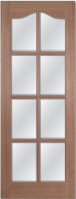 Internal Hardwood Hamlet (CLEAR BEVELLED GLASS) Un-Finished Door