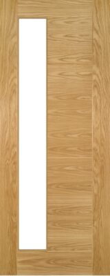 Internal Oak Seville 1SL (CLEAR GLASS) Pre-Finished Door