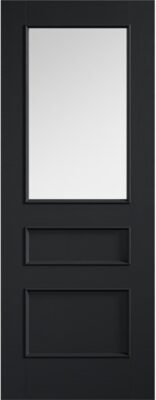 Internal Charcoal Black Toledo (CLEAR GLASS) Pre-Finished Solid Core Door