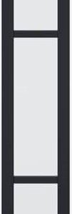 Internal Tribeca W6 Side Light 3L Black Pre-Finished (CLEAR GLASS) Door