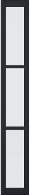Internal Tribeca W6 Side Light 3L Black Pre-Finished (CLEAR GLASS) Door