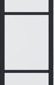 Internal Tribeca W8 Side Light 3L Black Pre-Finished (CLEAR GLASS) Door