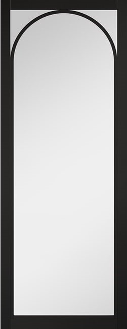Internal Black Pre-Finished Melrose (CLEAR GLASS) Solid Core Door