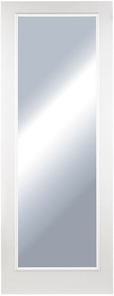 Internal White Primed 1 Panel smooth (CLEAR GLASS) Door