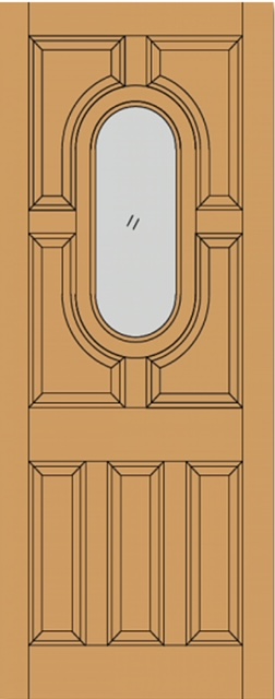 External Oak Acacia Unglazed (No Glass) Unfinished Door