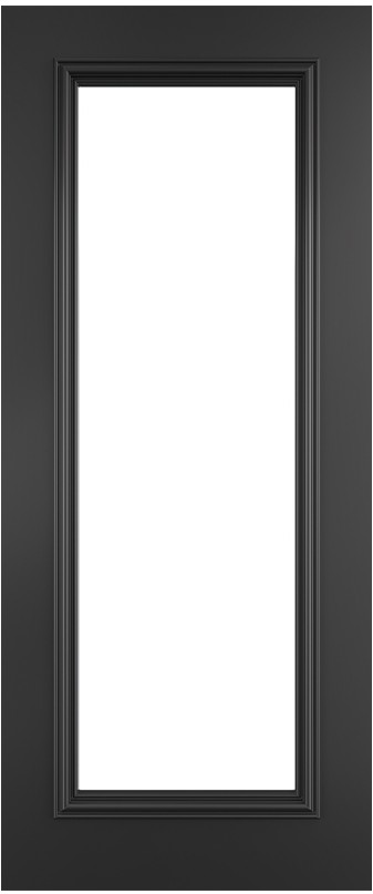 Internal Black Pre-Finished Solid Core Blenheim (CLEAR GLASS) Door