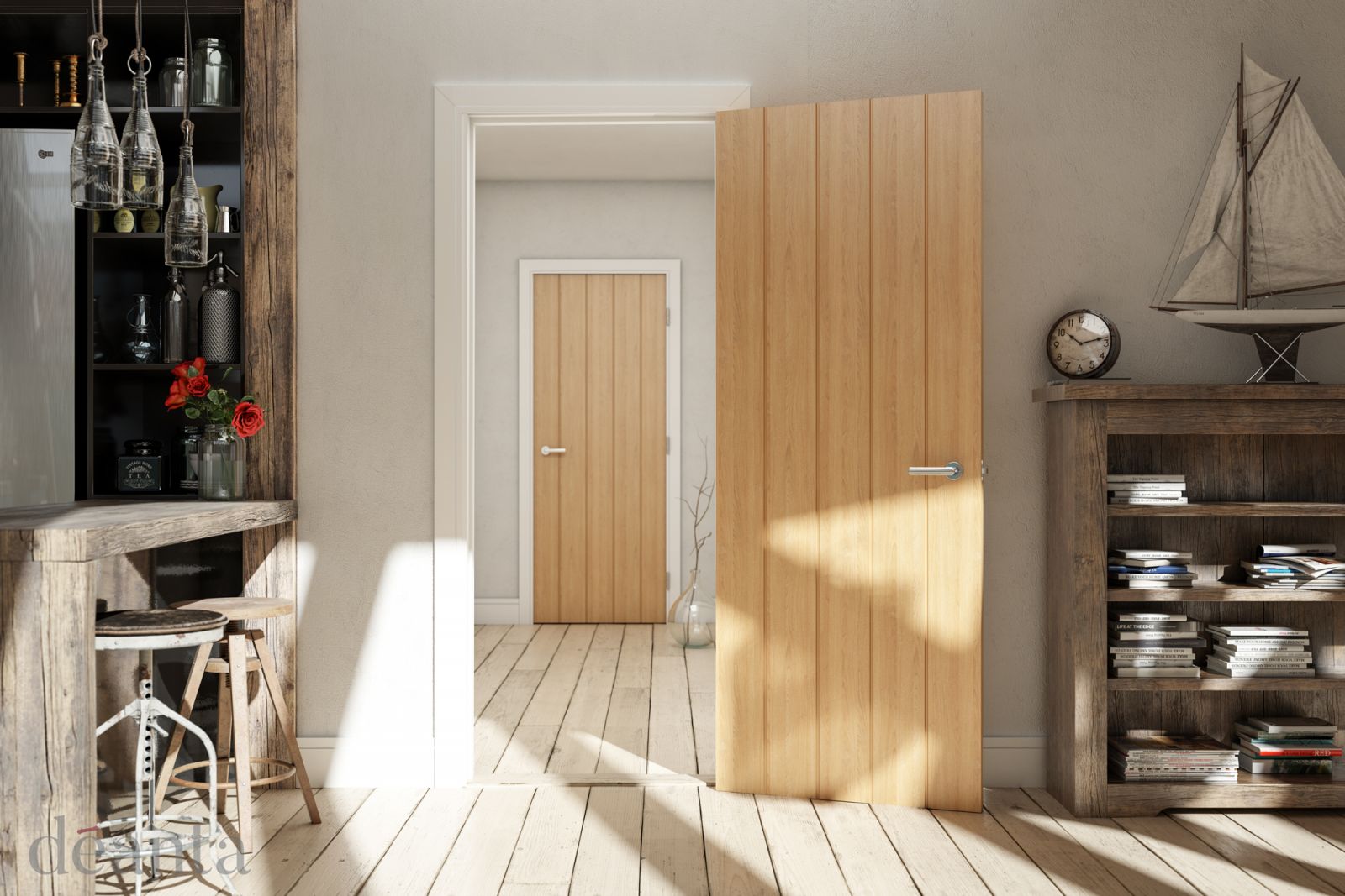 Internal Oak Galway Un-Finished Door - Image 2