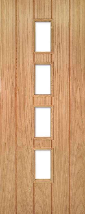 Internal Oak Galway (CLEAR GLASS) FD30 44mm Un-Finished Fire Door