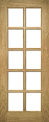 Internal Oak Bristol (CLEAR BEVELLED GLASS) Un-Finished Door