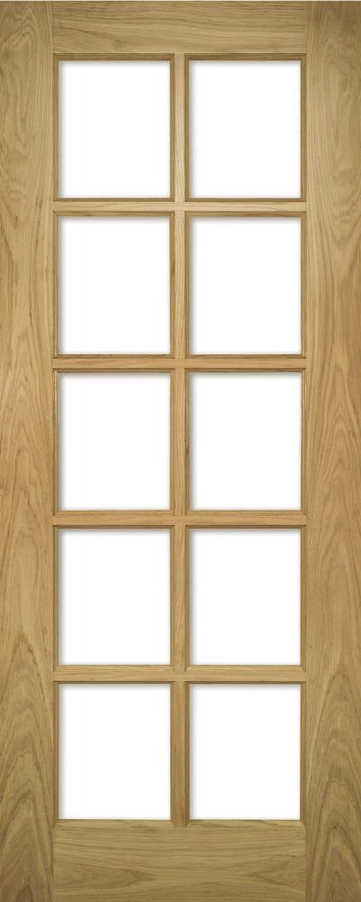 Internal Oak Bristol (CLEAR BEVELLED GLASS) Un-Finished Door