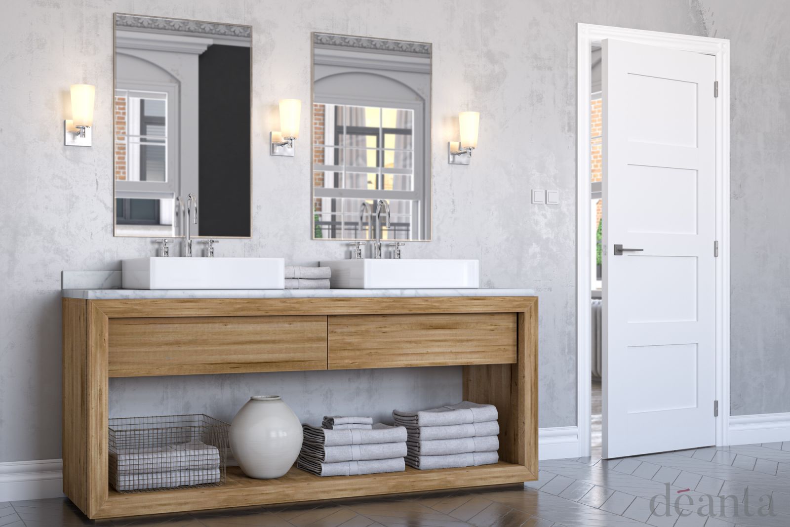 Internal White Primed Coventry Solid Core Door - Image 2