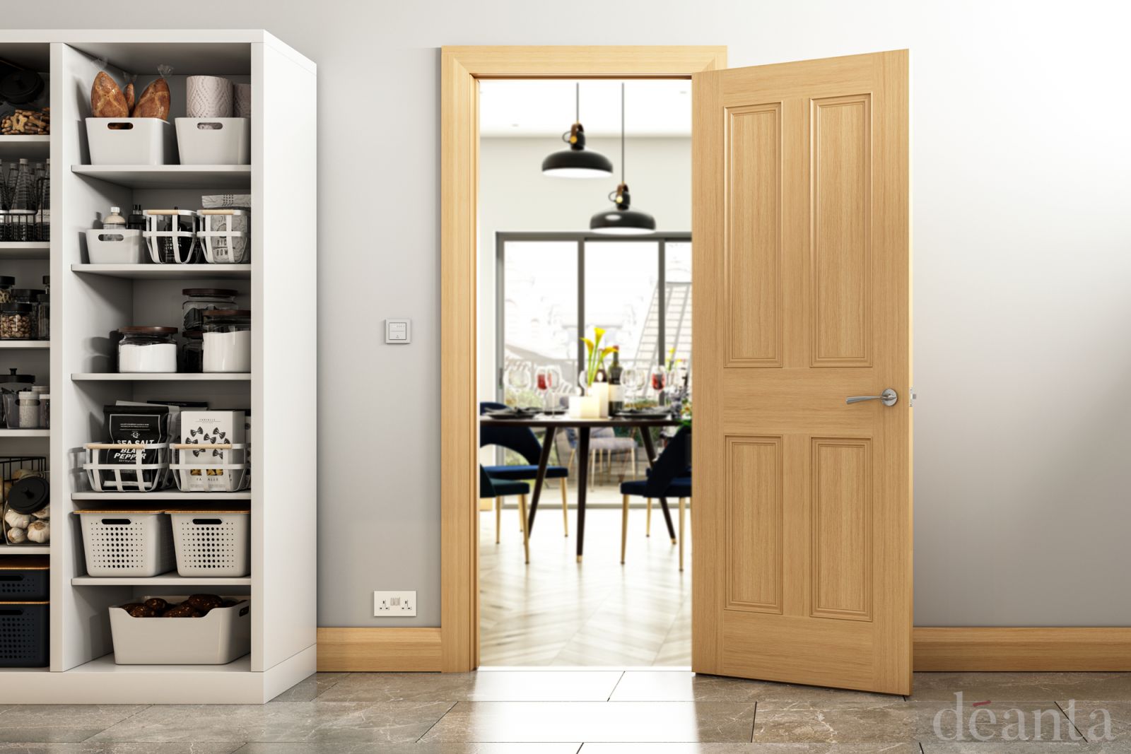 Internal Oak Kingston Un-Finished Internal Door - Image 2