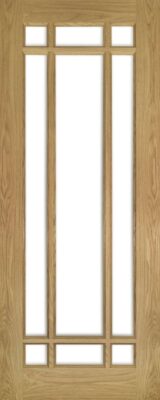 Internal Oak Kerry (CLEAR BEVELLED GLASS) Un-Finished Door