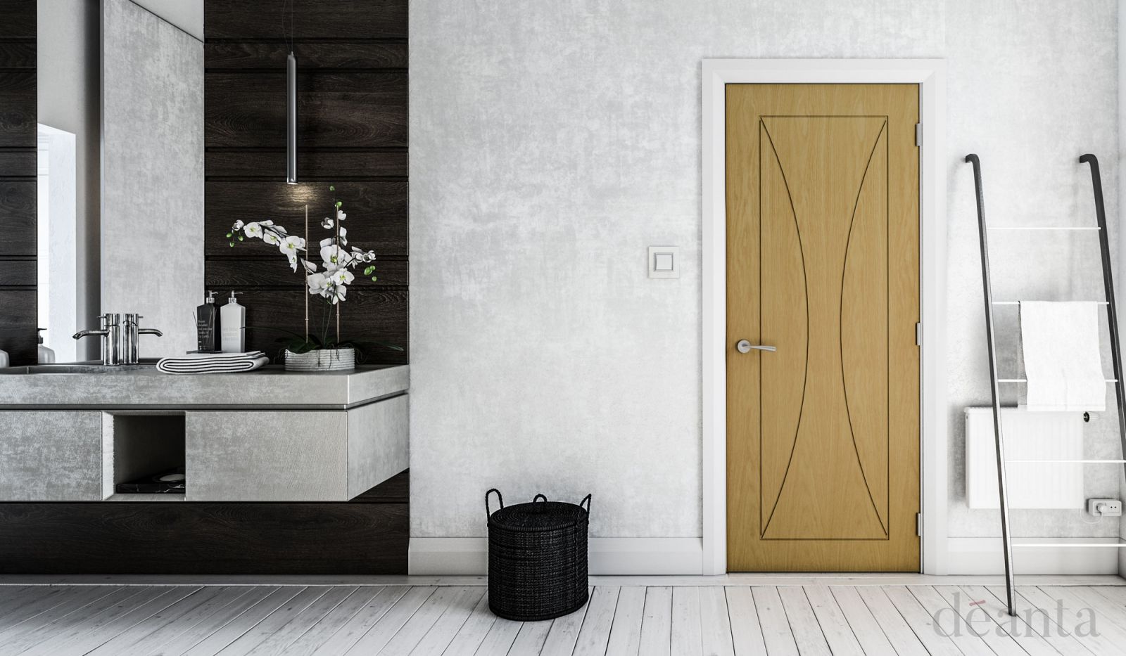 Internal Oak Sorrento Pre-Finished FD30 44mm Fire Door - Image 2
