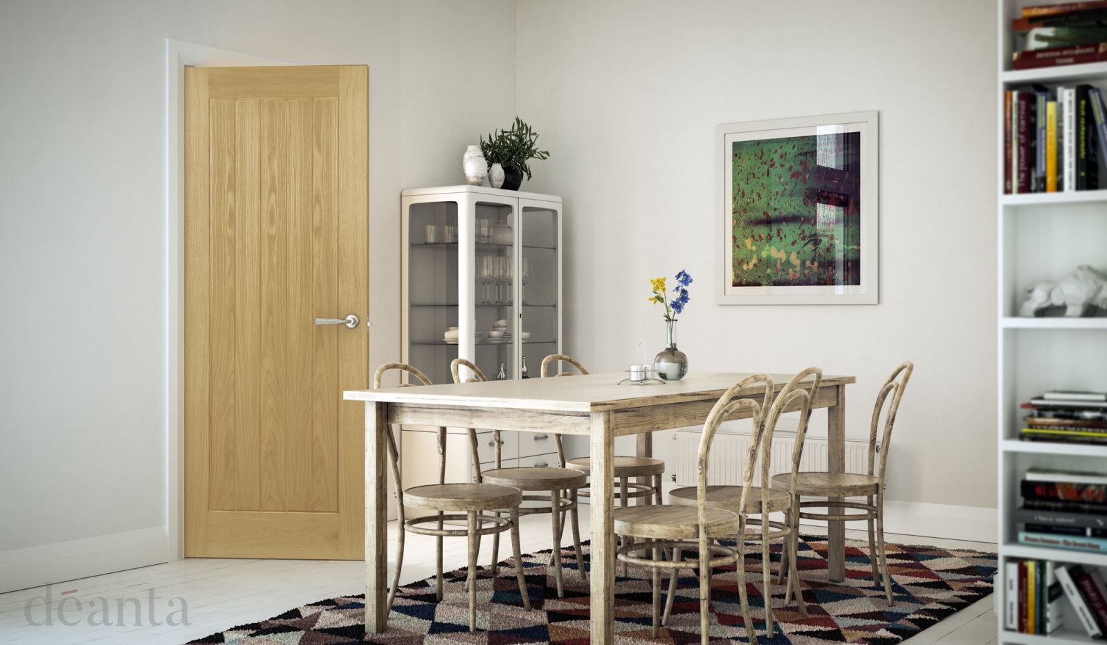 Internal Oak Ely Un-Finished FD30 44mm Fire Door - Image 2