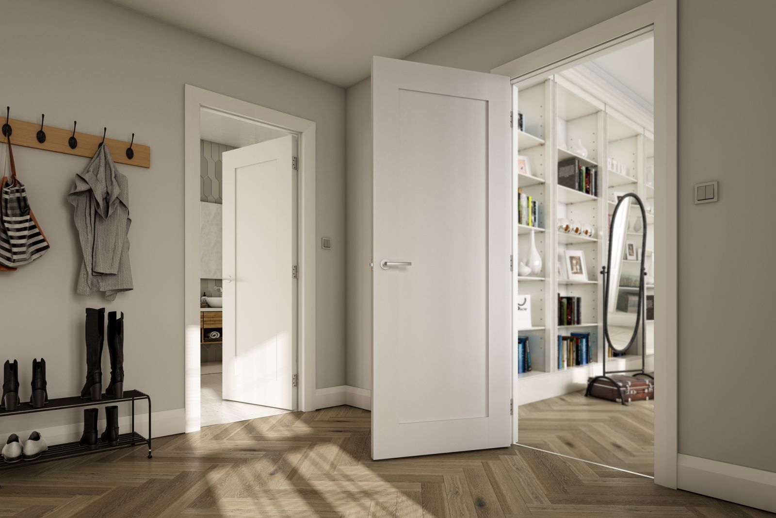 Internal White Primed Denver FD30 44mm Fire Door - Image 2