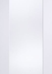 White Primed 1 Panel Pattern 10 (CLEAR GLASS) Solid Core - LPD