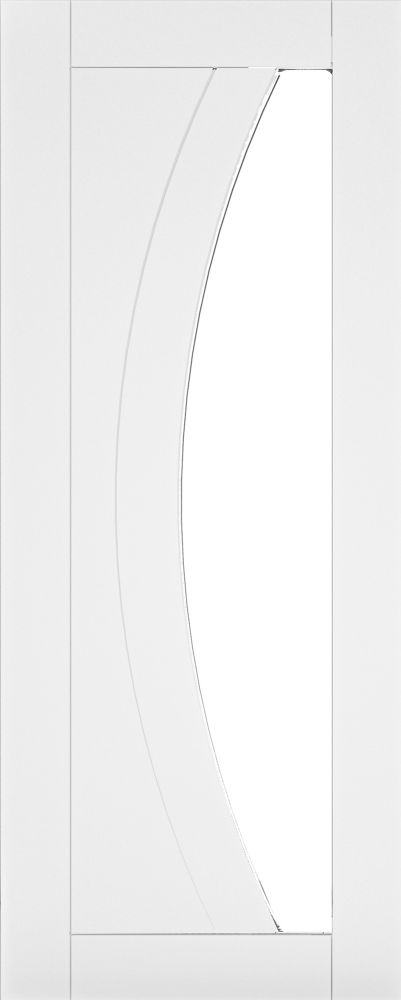 Internal White Primed Solid Core Ravello (CLEAR GLASS) Door