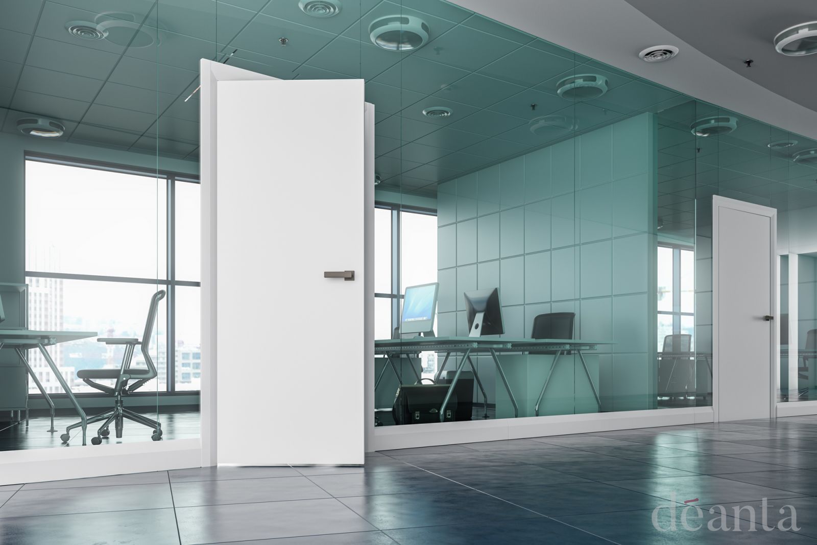 Internal Flush White Primed Paint Grade Solid Core FD30 44mm Fire Door - Image 2