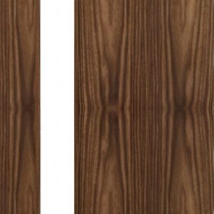 Flush Walnut D06 Glazed FD30 44mm Pre-Finished Firedoor - DE