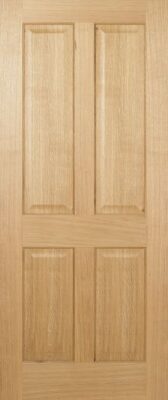 Oak Regency Un-Finished 4 Panel FD30 44mm Fire Door - LPD